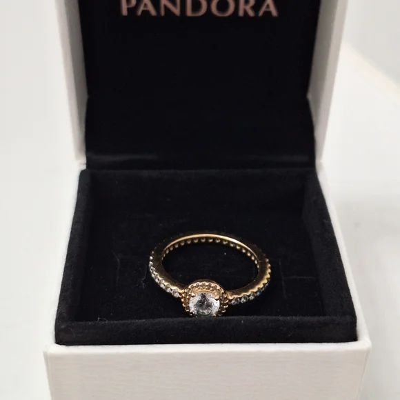 Pandora Classic Sparkle Halo CZ Ring - Picture 7 of 12